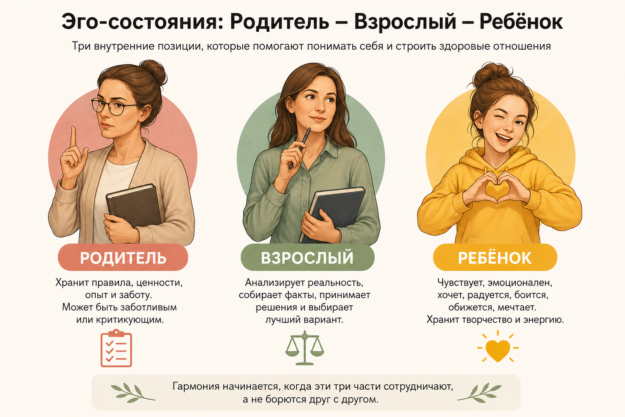 Родитель, Взрослый, Ребенок Эго-состояния Родитель, Взрослый, Ребенок